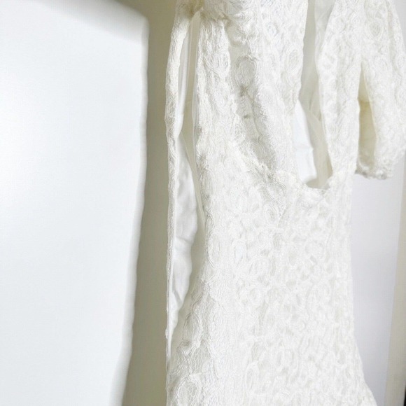 NWT Walter Baker Cutout Lace Caroline Mini Dress Womens Ivory Size 12 - Picture 8 of 8